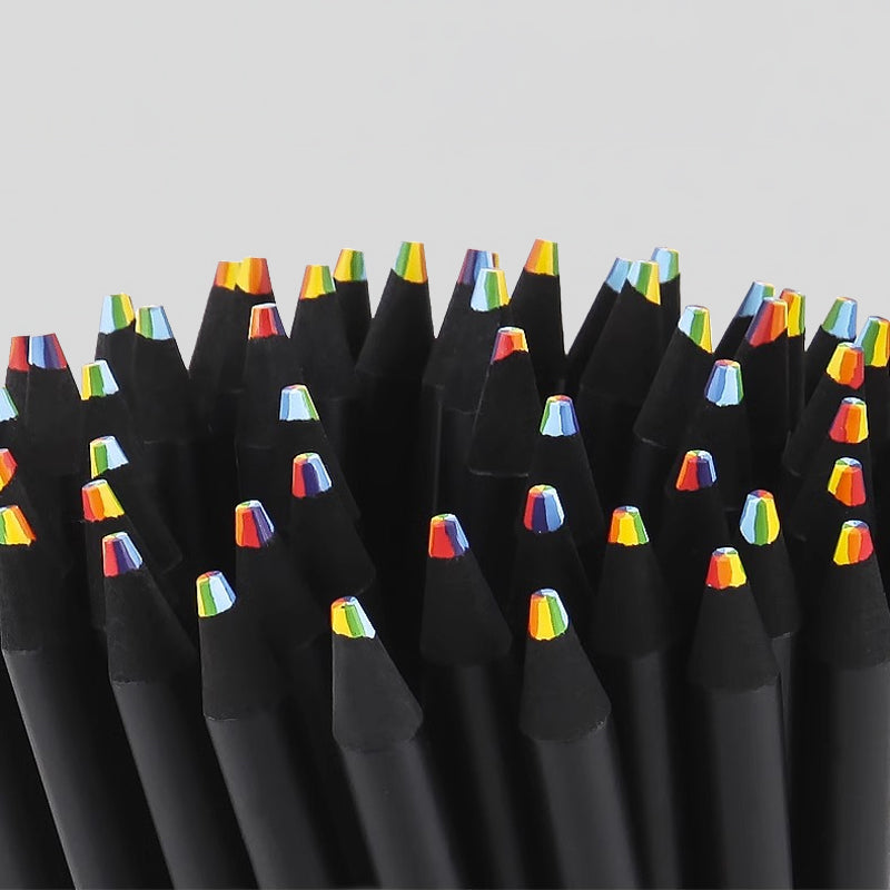 A pencil comes in seven colors