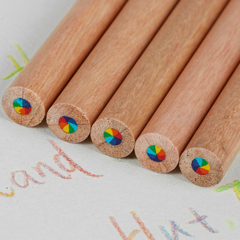 A pencil comes in seven colors