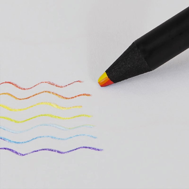A pencil comes in seven colors